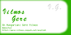 vilmos gere business card